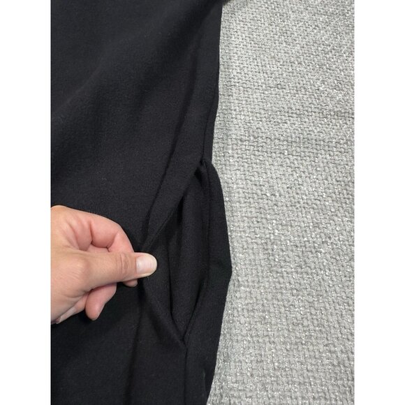 Oak + Fort Jacket Womens Large Black Coatigan Open Front Minimalist Contemporary - Picture 8 of 10